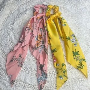 Floral Hair Scarf Scrunchies